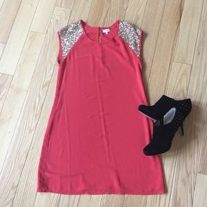 NWOT Pixley Orange Glitter Dress
